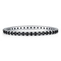 Moissanite Bangle Pass Diamond Tester 925 Solid Silver Black Moissanite Diamond 4mm Fashion Jewelry Bracelets Bangles