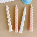 Silicone Spiral Candle Molds Set DIY Twisted Pillar Candle Making Kit Aromatherapy Cylinder Candle Craft Molds