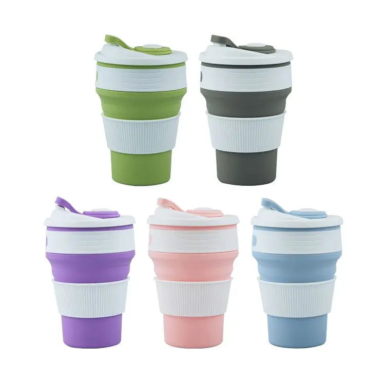 Multifunctional Portable Folding Travel Cup Coffee Collapsible Silicone Cup