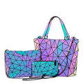 LOVEVOOK Designer Ladies Hand Bags Set Geometric Luminous Reflective Bag Fashion Luxury Women Purse and Handbags 2021