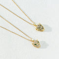 White Black Zircon Animal Earrings Necklace Jewelry Stainless Steel 18k Real Gold Plated Leopard Pendant Necklace