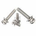 Round Head Cross Three-combination Nickel-plated Flat Spring Pad Three-piece Combination Screw M2M3M4
