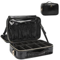 Relavel Small Crozzling Leather Case Travel Case Professional Cosmetic Organizer Portable Storage Container Collection Handbag