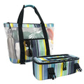 Large Capacity Beach Tote Bag Travel Picnic Cooler Bag With Detachable Insulated  Beach Bag