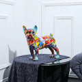 Modern Urban Street Art Inspired Bulldog Statue Resin Dog Sculpture for Home/Office Decor Gift for Pet Lovers Art Collectors