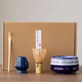 4PCS Set Traditional Matcha Gift Set Bamboo Matcha Whisk Spoon Ceramic Matcha Bowl Mixing Rack Whisk Holder Japanese Tea Sets