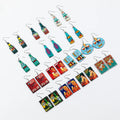 Hot Selling Creative Multi Colored Beer Series Earrings Personality Bottle Print Acrylic Earrings for Men and Women