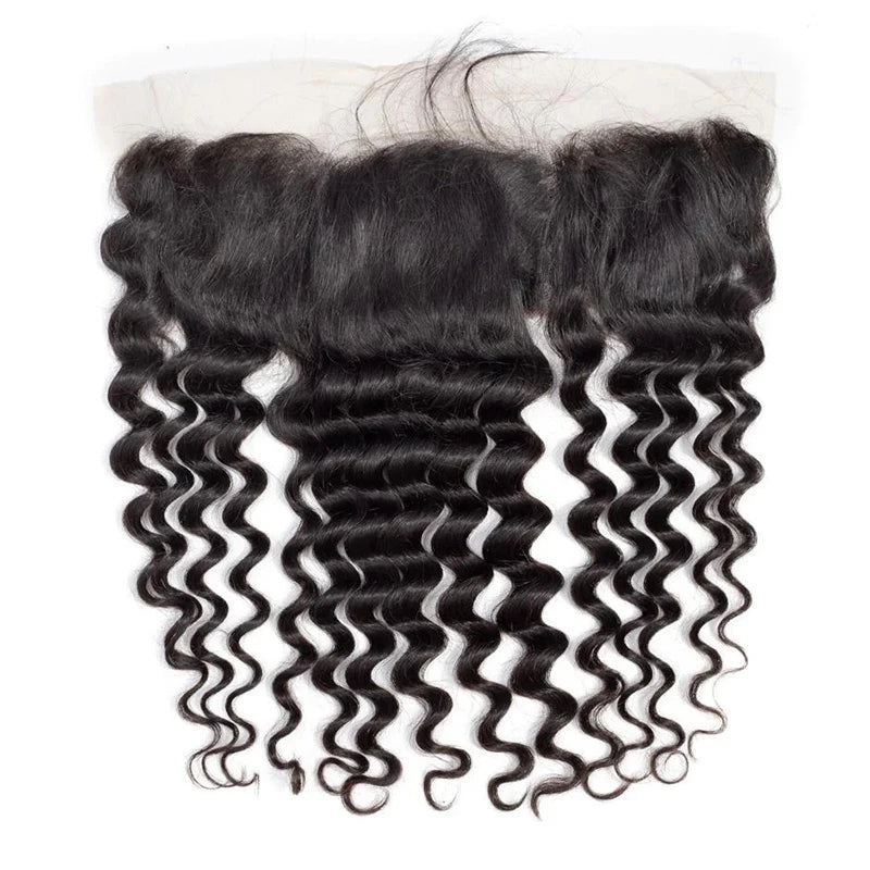 CLJhair 2026 New Arrival 10A Thin Undetectable Raw Indian Human Hair Extensions 13X4 Hd Lace Frontals Deep Wave Real