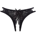 Open Crotch Knitted G-String Panty Women's Sexy Indian Lace Everyday Lingerie Fancy Underwear with Panty Pics