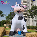 Inflatable Dairy Cow 4 Meters High Giant Cattle Giant Inflatable Cow for Decoration