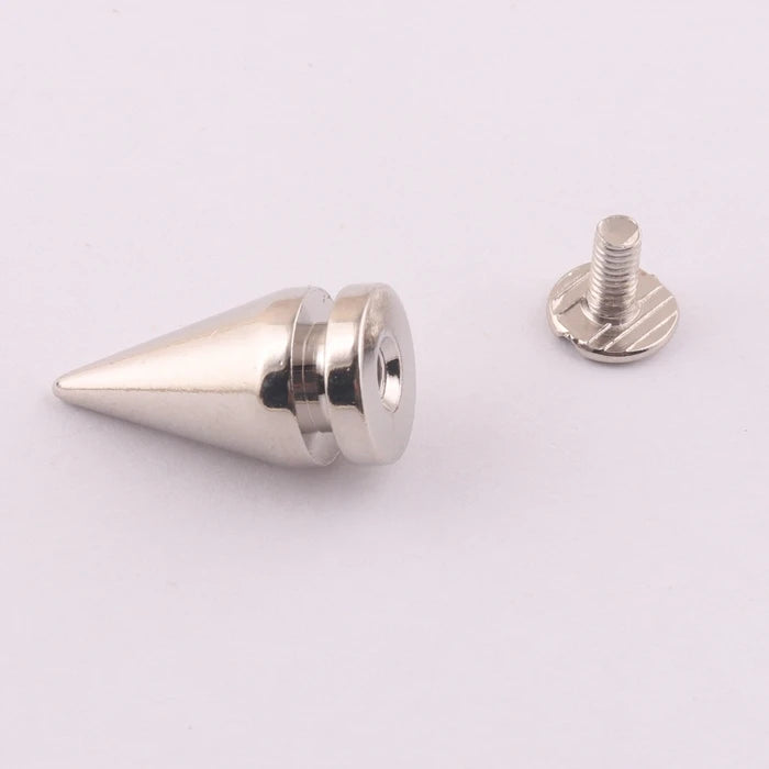 10mm Cone Shape Metal Spike Screw Back Button Stud for Leather Bag Garments Accessories