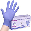 Purple Pure Nitrile Disposable Gloves Anti-Static Anti-Impact Custom OEM Logo Tattoo Food Cleaning Barbershop Nail Beauty Salon