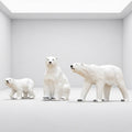 Winter Wonderland Party Decorations Large Giant Life Size Fiberglass Animal White Polar Bear Statue Christmas Props