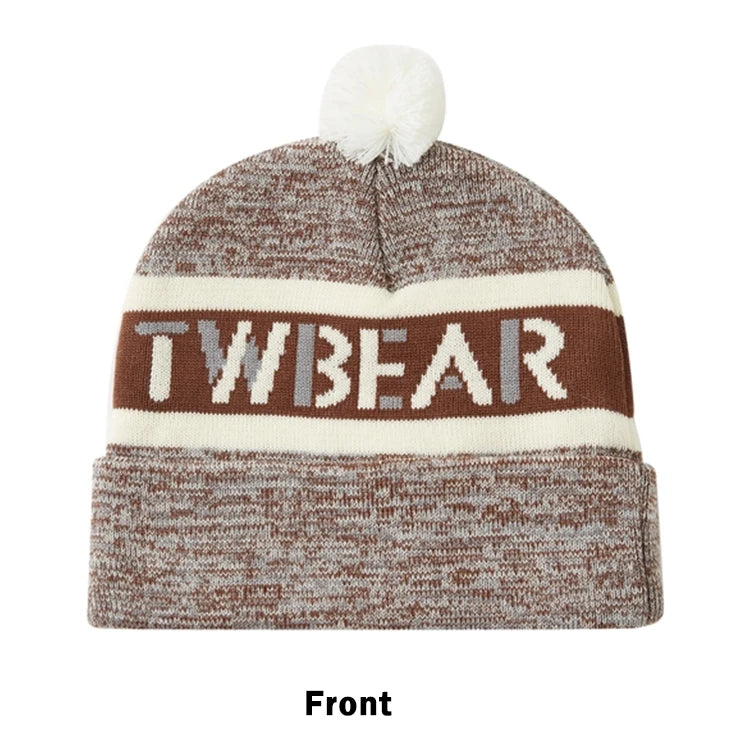 OEM Custom Knitting logo Winter Unisex Warm Stylish 100% Cotton Jacquard Knitted Beanie Hat for Women and Men