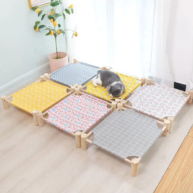 Pet Product Summer Pet Sofa Pet Puppy Bed Cat Wood Hammock Sofa Dog Wooden Cat Bed
