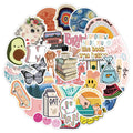 50pcs/abg Cartoon VSCO Fresh Sticker Custom Waterproof Vinyl Die Cut Decorative Stickers for Kids Journal Wall Decor Cute Pack