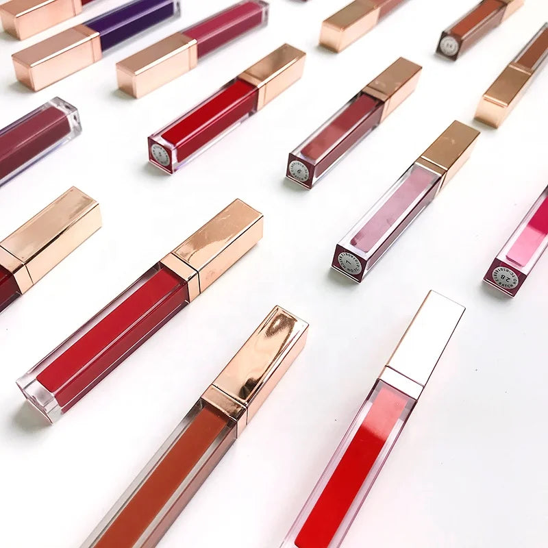 Wholesale Customization Lip Gloss Bottle 3ml Glitter Color Paper Tube Makeup Matte Lipstick Tube Lip Gloss