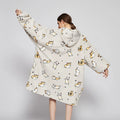 Custom Factory Price Oversized Unique Personality Winter Fleece Unisex Plush Super Soft Wearable Hoodie Blanket