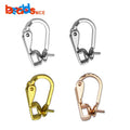 Beadsnice Clip-on Ear Wire 925 Sterling Silver Adjustable with Hinged Screwback Earring Clip