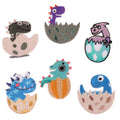 Custom Hot Self-adhesive Clothing Dinosaur Eggs Motif Patches for Stationery Box Notebook Diy Shoe Hat Embroidered Garment Patch