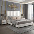 Nordic Designer High-End Bed Set  Luxury King and Queen Size  Boy Girl Wooden Multifunction Velvet Upholstered Bedroom Furniture