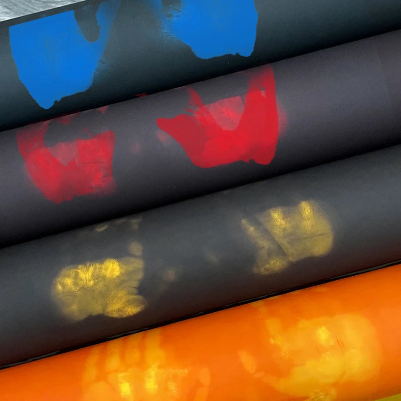Wholesale 0.2MM Thermochromic Faux Leather Rolls Printed Color Change TPU Leather for Making Clothes Bags Crafts