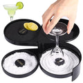 Wholesale Plastic Cocktail 3-Tier Bar Glass Rimmer with Sponge for Margarita and Cocktail Margarita Salt Rimmer Bar Accessories