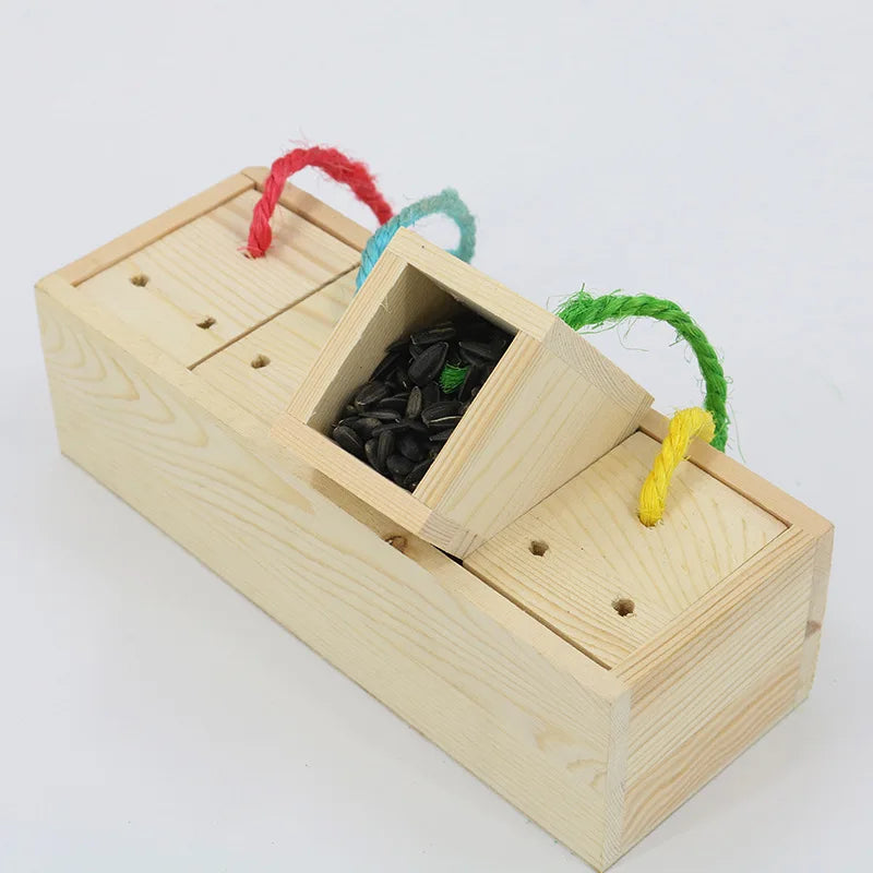 Puzzle Feeder Box - Parrot Toy Parrot Building Blocks Puzzle Toy Bird Toy Parrot Food Seeking Toy