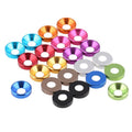 Colorful M2 M2.5 M3 M4 M5 Aluminum Alloy Countersunk Head Washer Head Bolt Washers Gasket Anodized Flat Head Fender Washer