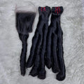 Top Selling Grade 15a Raw Virgin Hair Bundles Bouncy Curls Human Hair Bundles Brazilian Hair Bundles with Closure