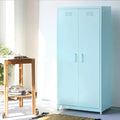 2 Door Locker Clothes Closet Cupboard Wardrobes Metal Armoire Metal Steel Storage Cabinet Gym Lockers