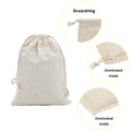 Custom Recyclable Gift Packaging Pouches Drawstring Closure Jewelry Storage Rings Earrings Bracelets Wedding Party Cotton