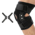 Hinged Knee Brace Support With Adjustable Strap&Side Patella Stabilizers& Gel Pads for Knee Protection