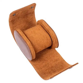 Premium PU Leather Customised Plain Simple Brown Watch Case Elegant Ladies Velvet Watches Men Box Modern for Gift