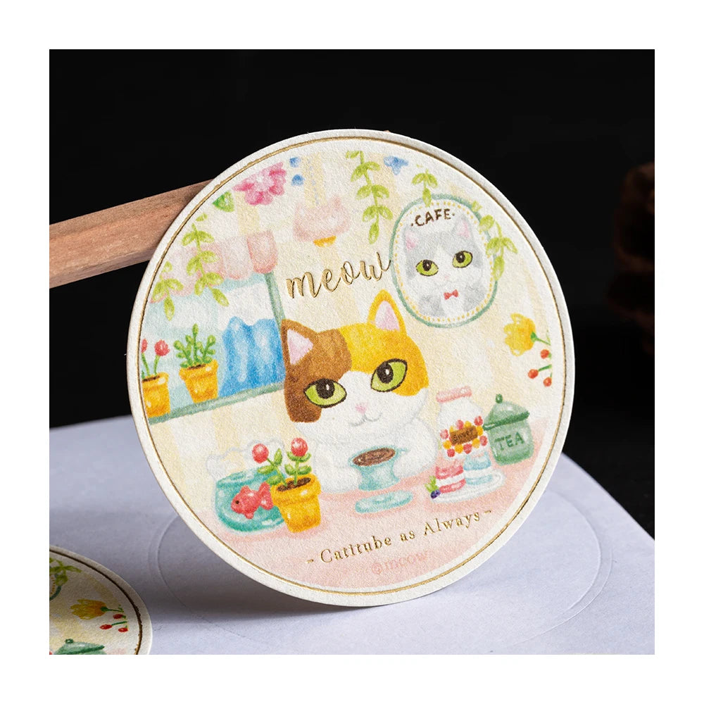 Customized  Packaging Baking Label Printing LOGO Advertising Fruit Tea Drinking Adhesive Letters Custom MiNi Stickers
