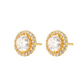 Atta 18k Gold Plated D Color VVS 7.5mm Round Cut Moissanite Studs Earrings  Fine Jewelry for Her With GRA Certificate