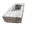 Arabescato White Marble Modern Bathroom Wash Basin Sink Drainer Customized Design Wall-Mounted Rectangular Basin Premium Quality