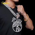 8Inch Big Size Solid 925 Silver Custom Pendant Moissanite Diamond Round With Microphone Hip Hop Iced Out Logo Pendant for Chain