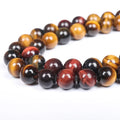 Handmade Natural Three-Color Tiger Eye AA Beads Blue/Red/Yellow DIY Jewelry Making Clear Quartz Gemstone 1mm Hole Loose Beads