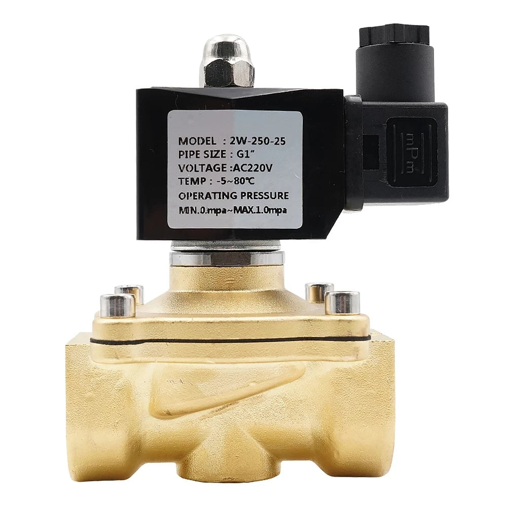 Normally Closed IP65 Fully Enclosed Coil G3/8" G1/2" G3/4" G1" G1-1/4" G1-1/2"G2" AC220V DC12V 24V Solenoid Valve