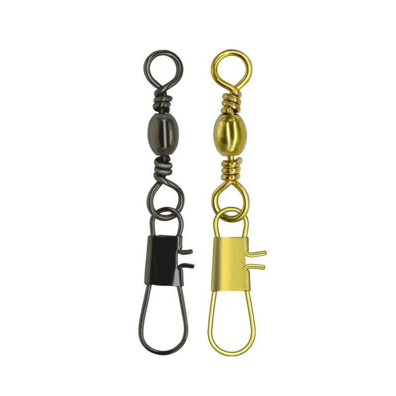 Barrel Swivel with Interlock Snap Fishing Snap Swivel Fishing Tackle Swivel Quick Snap Accessories