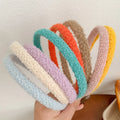 Autumn Winter Fashion Headband New Arrival Girls' Warm Cute Elastic Hair Hoop Plain Candy Color Thin Fabric Body Hairband