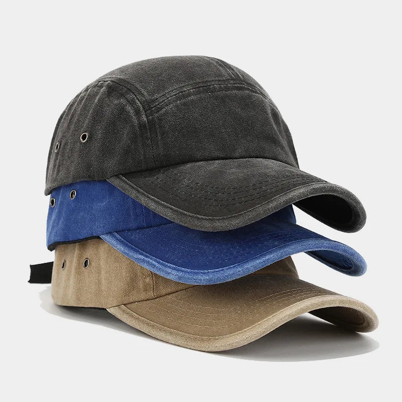 Summer Retro Washed Baseball Cap Hat Women Solid Color Trendy Soft Top Sports Baseball Cap for Men