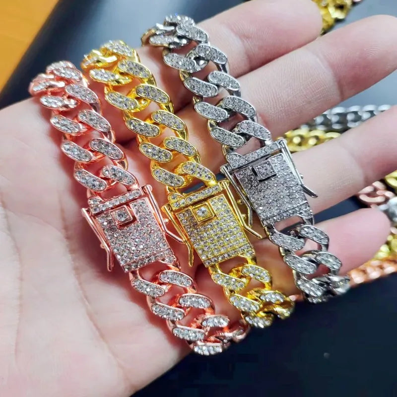 316 Stainless Steel 18k Big Gold Chain Collar Hip Pop for Golden Retriever