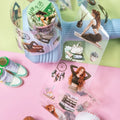 1 Roll of Tape Self-discipline Life Series Sports Girls Landscape Handbook Material Decoration Collage 6 Models MegaBDM