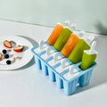 4/6/10 Cavity Silicone Ice Pop Molds BPA-Free Popsicle Maker with Plastic Handle and Funnel Brush for Ice Cream Tools