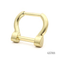 Custom 20mm Horseshoe Shape Metal D Ring Luxury Brush Gold Finish Handbag Hardware for Leather Bag Strap