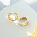 Wholesale Custom Women's Fashion Finger Jewelry No Resizable 18k Gold Plated Stainless Steel Open Cuff Ring