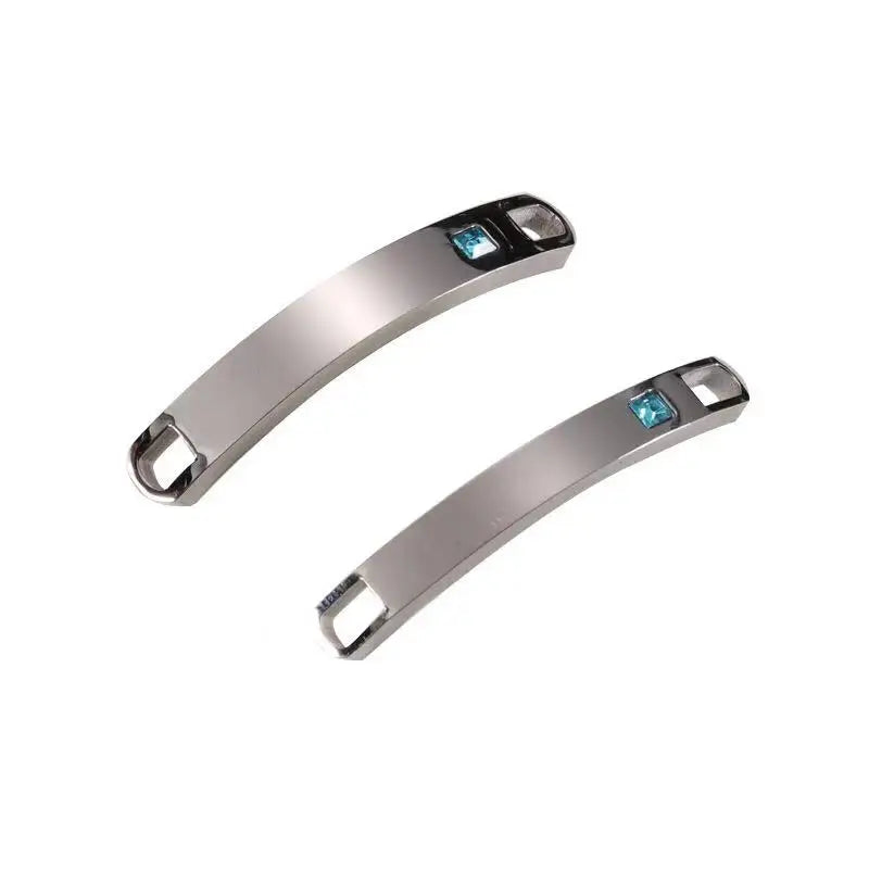 Stainless Steel Engraved Metal Bracelet Blank Bar Tag Bangle with Plating Technique Model Product