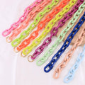 DIY Chunky Acrylic Chain Strap for Handbag Bags Candy Color Shoulder Strap Resin Chain 30cm-130cm Plastic Handbag Bag Chain